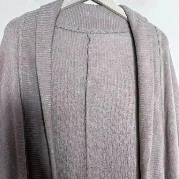 Oversized long open style chunky cardigan One Size Tan Batwing Sleeve Khaki - Picture 3 of 6